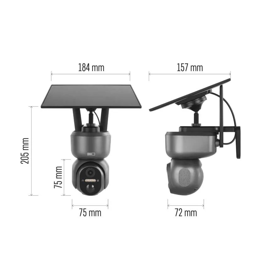 Inteligentna kamera solarna z czujnikiem GoSmart, 4G/LTE, 10400 mAh, 5V, IP65, Tuya