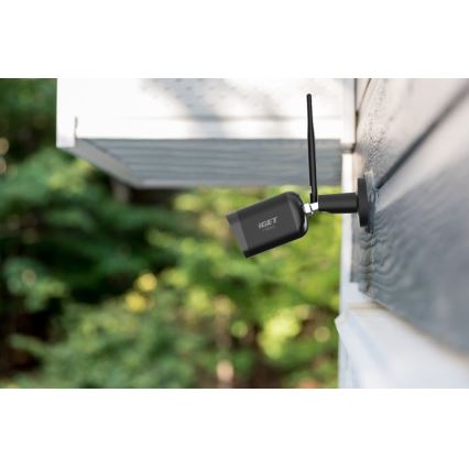 Inteligentna kamera zewnętrzna z sensorem Full HD 1080p 12V IP65 Wi-Fi Tuya czarna