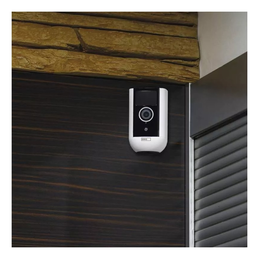 Inteligentna kamera zewnętrzna z czujnikiem ruchu GoSmart 5V 9600mAh IP65 Wi-Fi Tuya