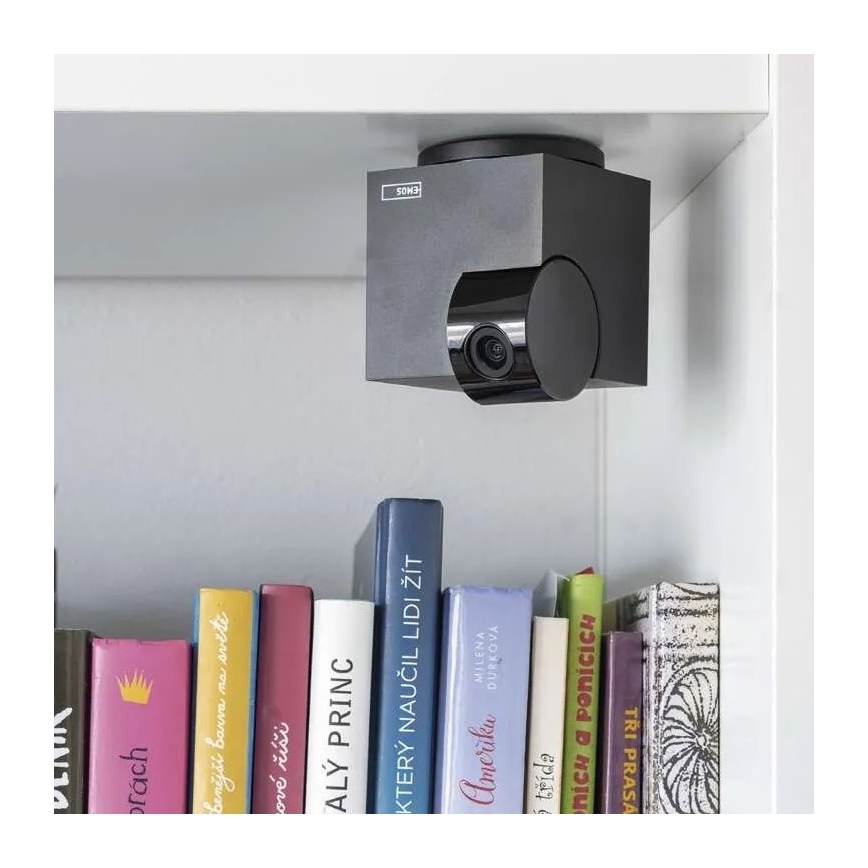 Inteligentna obrotowa kamera wewnętrzna z czujnikiem ruchu GoSmart 5V Wi-Fi Tuya czarna