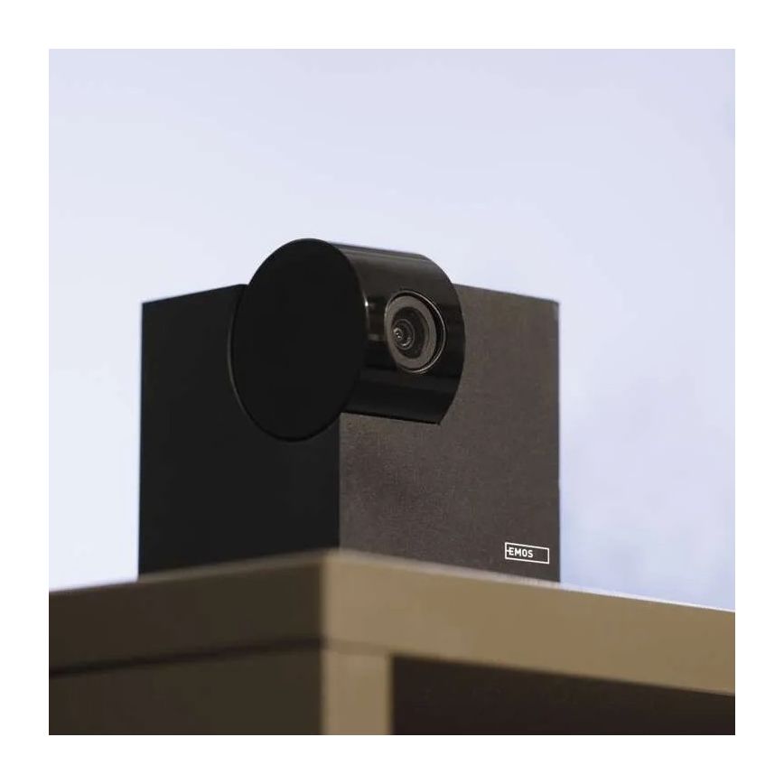 Inteligentna obrotowa kamera wewnętrzna z czujnikiem ruchu GoSmart 5V Wi-Fi Tuya czarna