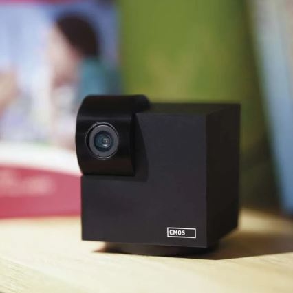 Inteligentna obrotowa kamera wewnętrzna z czujnikiem ruchu GoSmart 5V Wi-Fi Tuya czarna