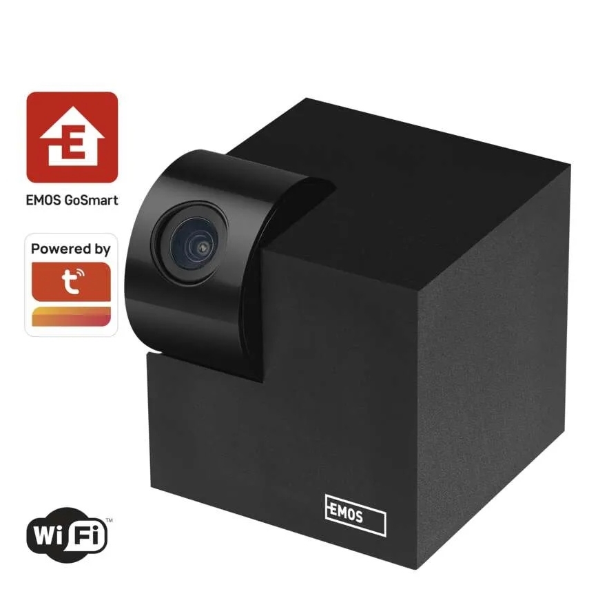 Inteligentna obrotowa kamera wewnętrzna z czujnikiem ruchu GoSmart 5V Wi-Fi Tuya czarna