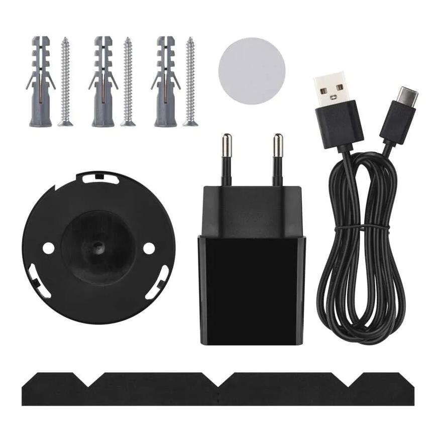 Inteligentna obrotowa kamera wewnętrzna z czujnikiem ruchu GoSmart 5V Wi-Fi Tuya czarna