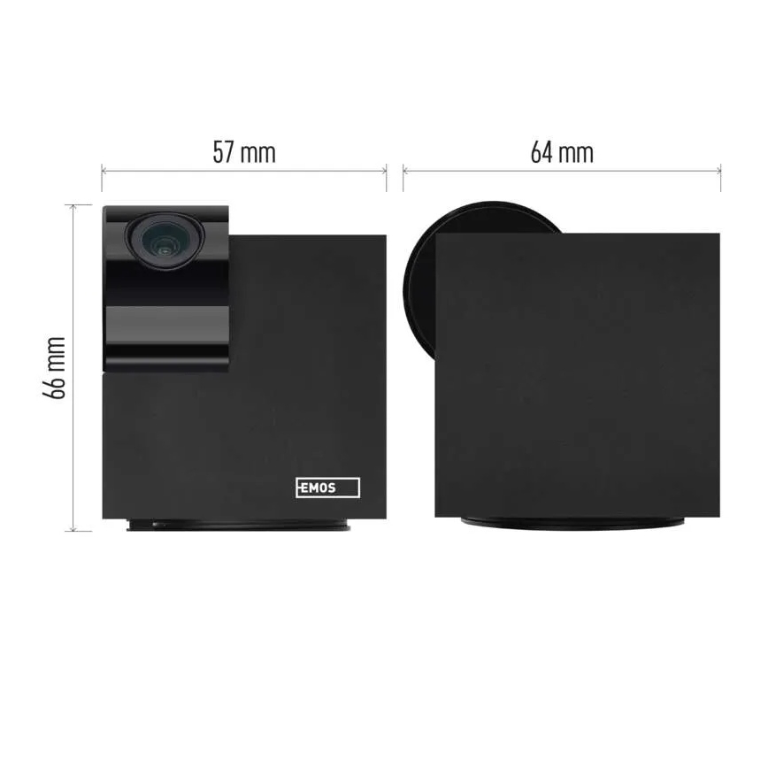 Inteligentna obrotowa kamera wewnętrzna z czujnikiem ruchu GoSmart 5V Wi-Fi Tuya czarna