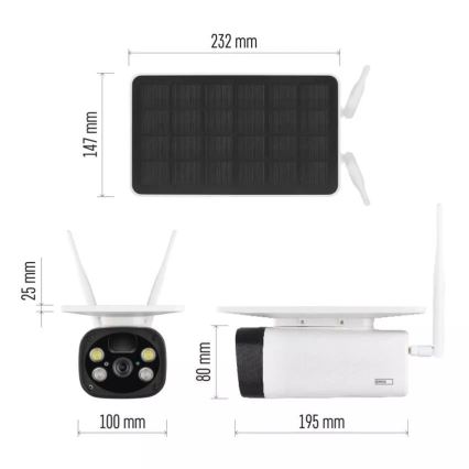 Inteligentna zewnętrzna kamera IP GoSmart 3,5W/5V 8800 mAh IP55