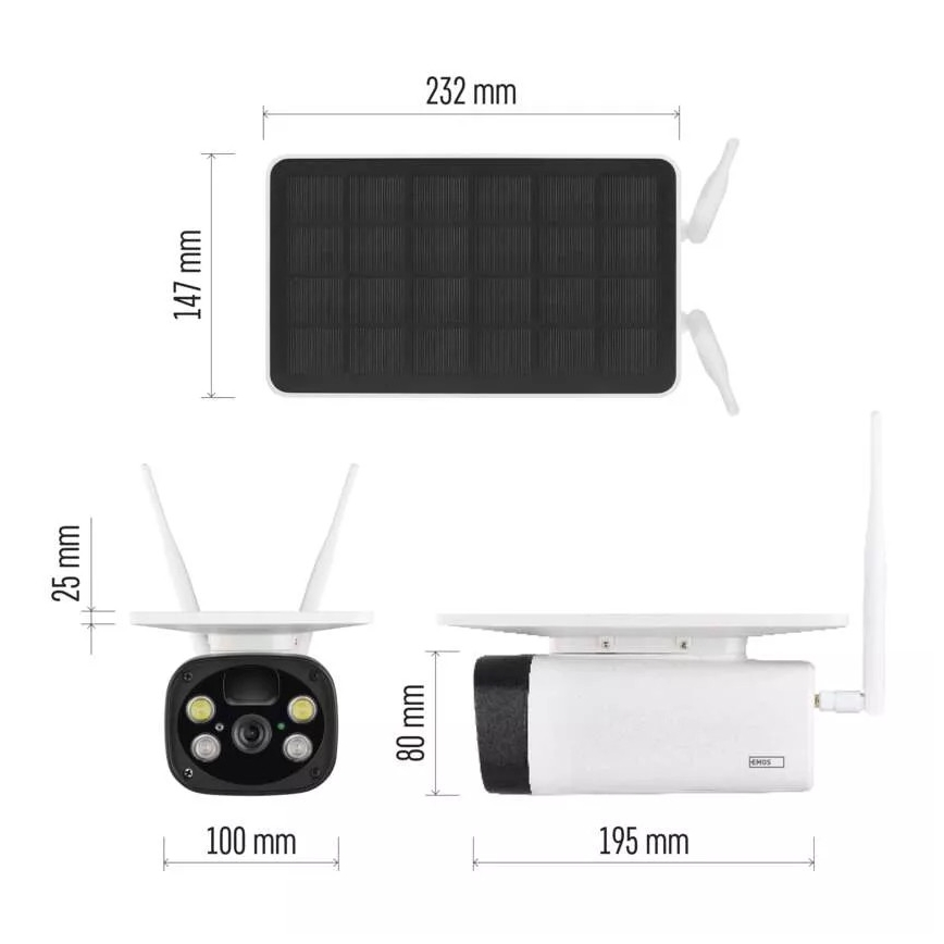 Inteligentna zewnętrzna kamera IP GoSmart 3,5W/5V 8800 mAh IP55