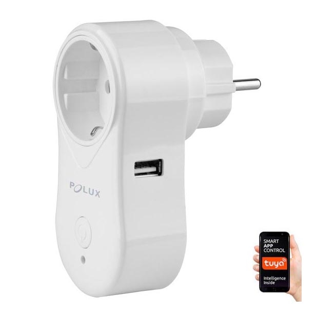 Inteligentne gniazdo SMART 3400W/230V Wi-Fi Tuya + USB SCHUKO
