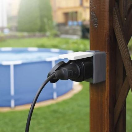 Inteligentne zewnętrzne gnizadko GoSmart 3680W/230V/16A Wi-Fi Tuya IP44