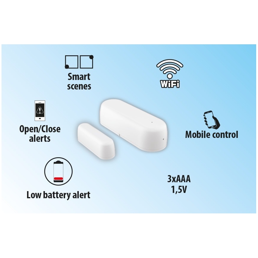 Inteligentny czujnik do okien i drzwi 2xAAA Wi-fi Tuya