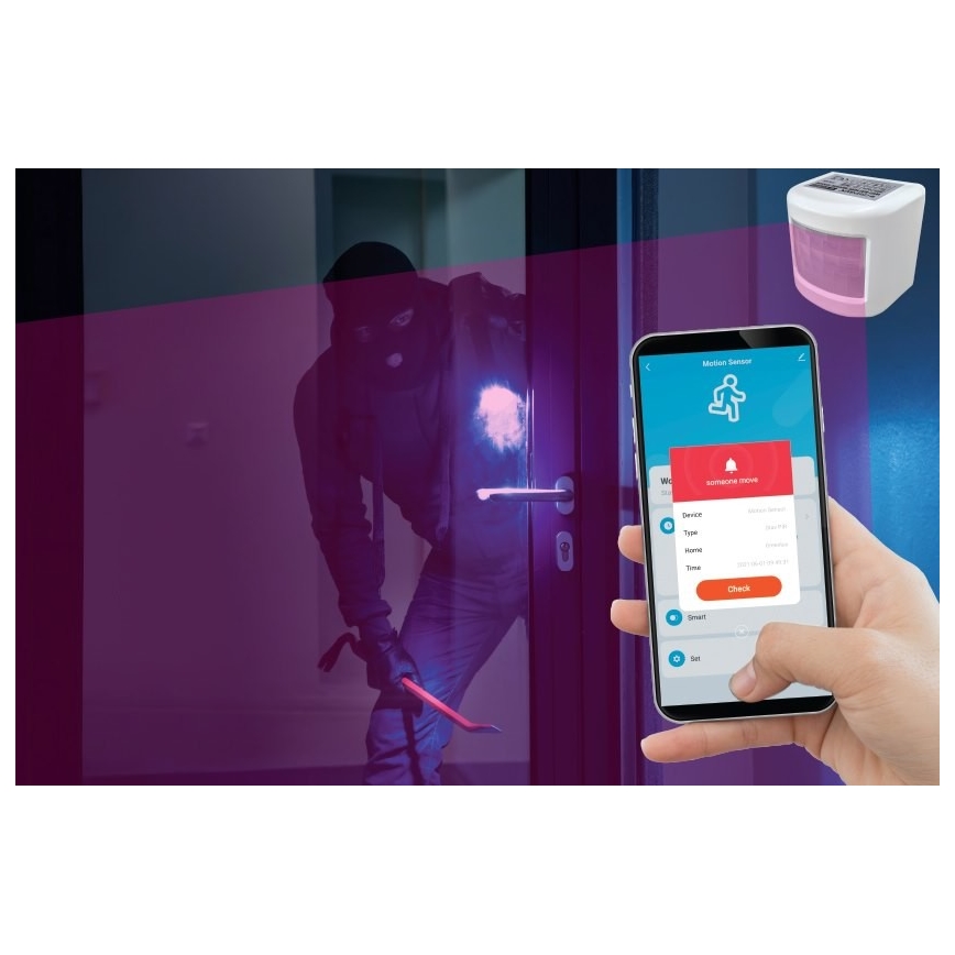 Inteligentny czujnik ruchu 3xAAA Wi-Fi Tuya