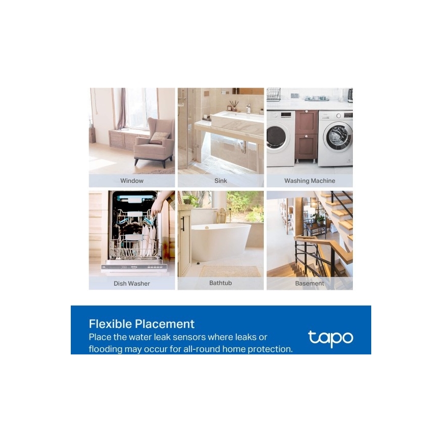 Inteligentny czujnik wycieku wody 2xAAA