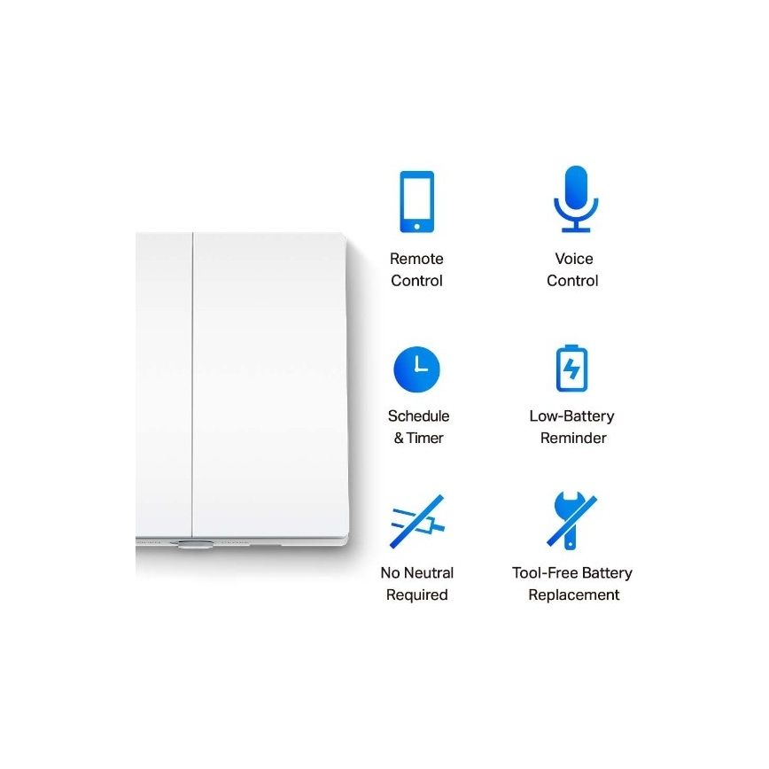 Inteligentny dwuklawiszowy włącznik oświetlenia 2xAAA