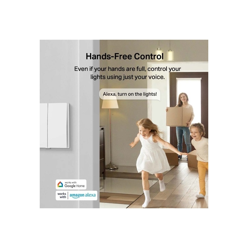 Inteligentny dwuklawiszowy włącznik oświetlenia 2xAAA