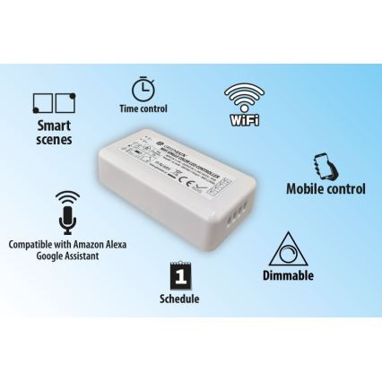 Inteligentny kontroler do jednokolorowych taśm LED 5-24V Wi-Fi Tuya