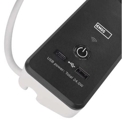 Inteligentny przedłużony kabel z wyłącznikiem GoSmart 4Z + 1xUSB-A + 1xUSB-C 2 m Wi-Fi Tuya