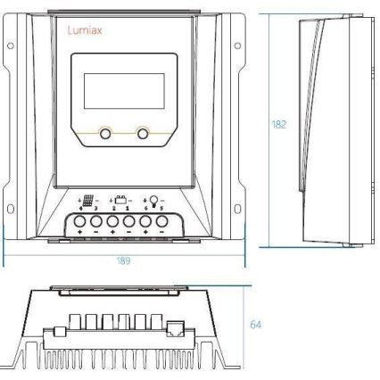Inteligentny regulator ładowania solarnego MPPT 12-24V/20A IP32