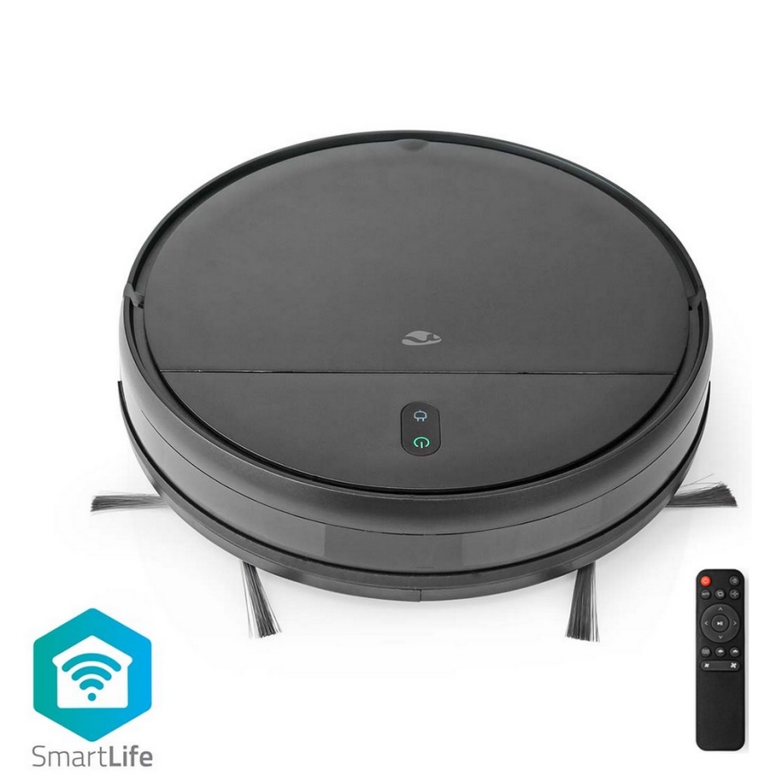 Inteligentny robot sprzątający z mopem 28W/2500 mAh Wi-Fi czarny + zdalne sterowanie