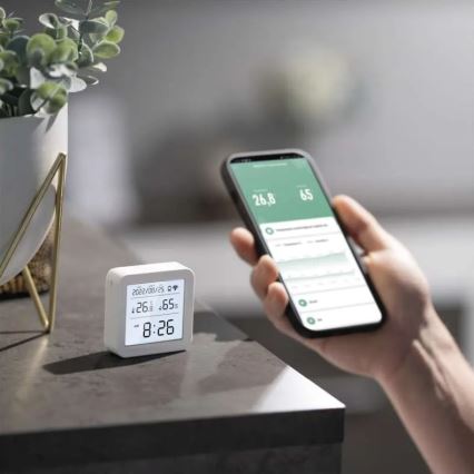 Inteligentny termometr cyfrowy GoSmart 3xAAA Tuya biały