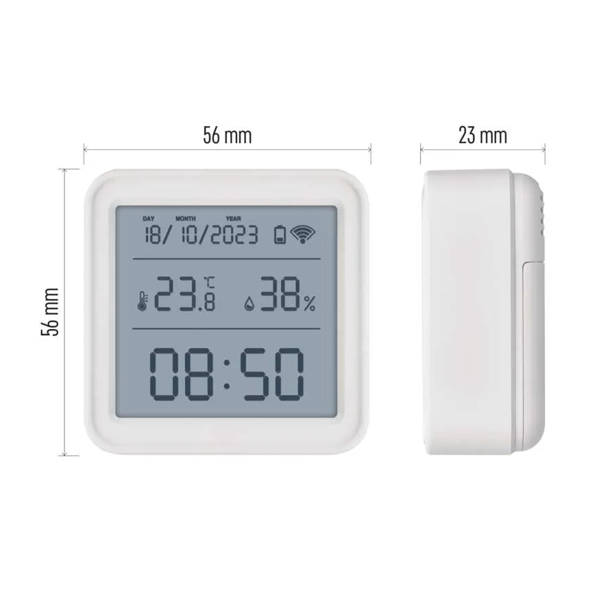 Inteligentny termometr cyfrowy GoSmart 3xAAA Tuya biały