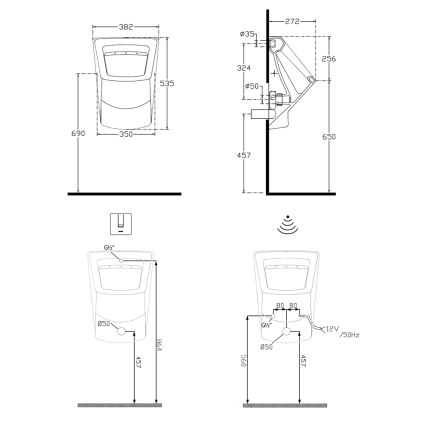 Isvea - Pisuar PURITY biały