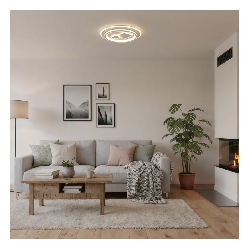 ITALUX - ściemnialna lampa sufitowa LED PARCO 55W/230V 3000–6500K Ø50 cm biała + pilot zdalnego sterowania