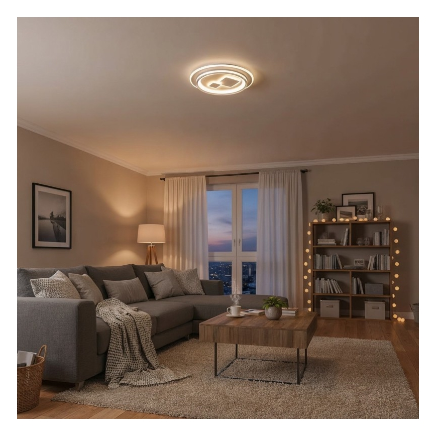 ITALUX - ściemnialna lampa sufitowa LED PARCO 55W/230V 3000–6500K Ø50 cm biała + pilot zdalnego sterowania