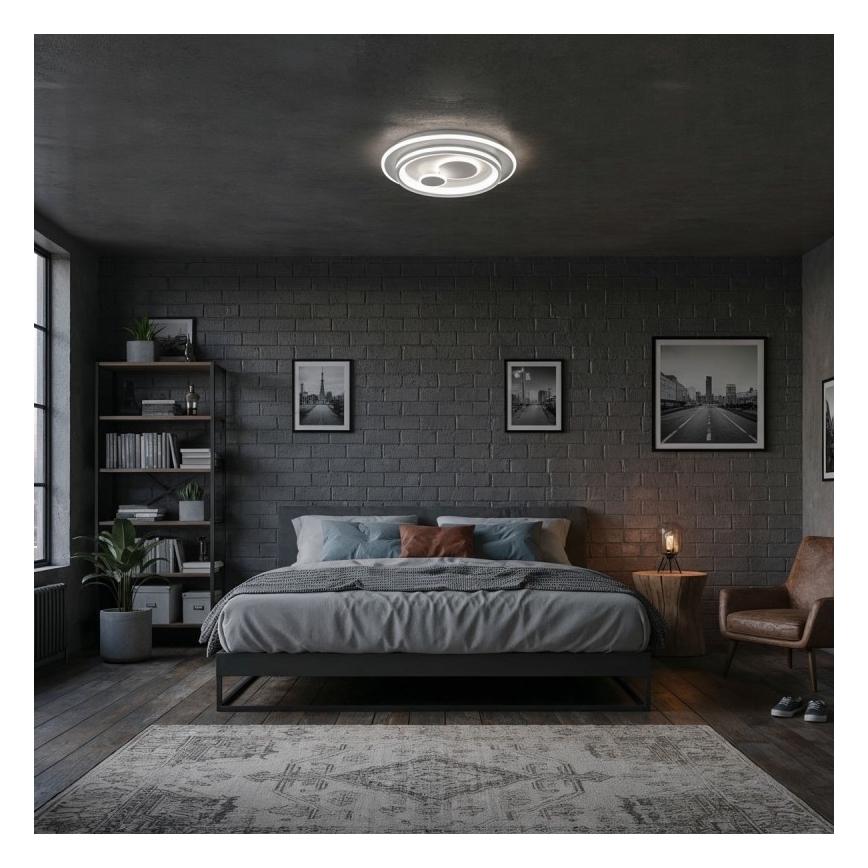 ITALUX - Ściemnialna lampa sufitowa LED PARCO LED/55W/230V 3000-6500K Ø 50 cm biała + pilot zdalnego sterowania