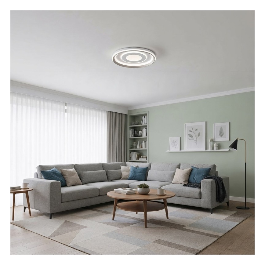 ITALUX - LED ściemnialna oprawa sufitowa SIMNI LED/55W/230V 3000-6500K średnica 50 cm biała + pilot zdalnego sterowania