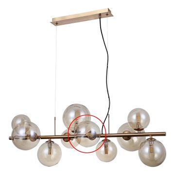 ITALUX - Klosz wymienny do żyrandola i kinkietu CANELLO G9 śr. 13 cm brązowy