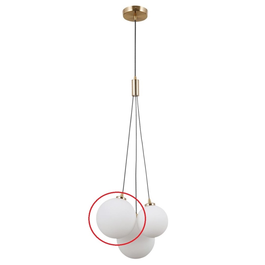 ITALUX - Klosz zamienny do żyrandola PERLOS G9 śr. 13 cm biały