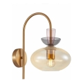 ITALUX - Lampa ścienna FANDA 1xE27/40W/230V złota/dymna beżowa