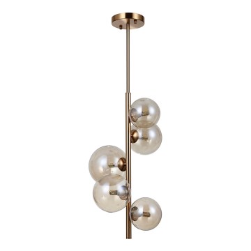 ITALUX - Lampa sufitowa na pręcie CANELLO 5xG9/5W/230V mosiądz