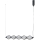 ITALUX - Lampa wisząca LED na linkach SEVILLA LED/25W/230V 3000K czarna