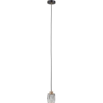 ITALUX - Lampa wisząca na lince TORNO 1xE14/40W/230V czarny/złoty