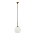 ITALUX - Lampa wisząca na linkach DEORE 1xE27/40W/230V śr. 25 cm brąz