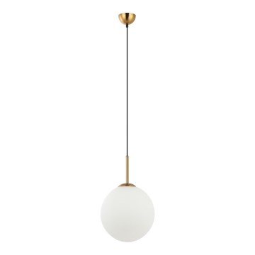 ITALUX - Lampa wisząca na linkach DEORE 1xE27/40W/230V śr. 30 cm brąz