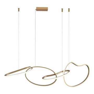 ITALUX - Lampa wisząca na linkach FONTE LED/60W/230V 3000/4000/6000K złota