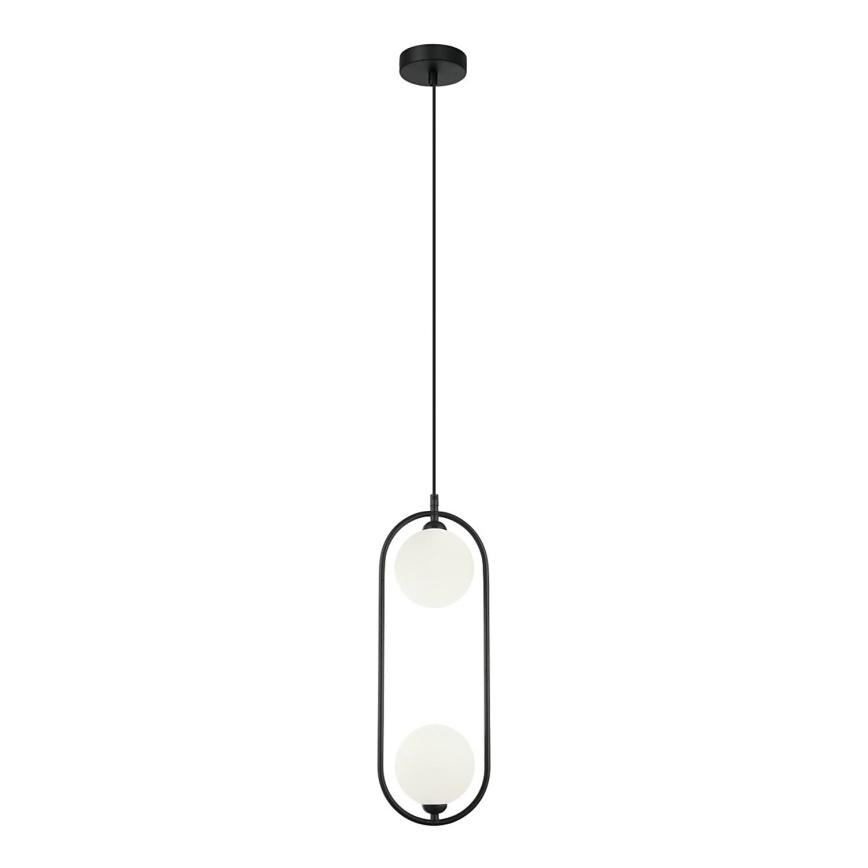 ITALUX - Lampa wisząca na linkach LUPUS 2xG9/25W/230V czarna