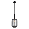ITALUX - Lampa wisząca na linkę ANTIOLA 1xE27/40W/230V śr. 20 cm czarna