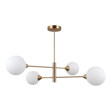 ITALUX - Lampa wisząca na pręcie EVORA 4xG9/5W/230V mosiądz