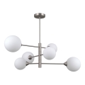 ITALUX - Lampa wisząca na pręcie EVORA 6xG9/5W/230V nikiel
