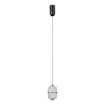 ITALUX - LED Żyrandol na linkach ALANI LED/6W/230V 3000K czarny/złoty
