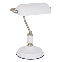 ITALUX MT-HN2088 WH+S.NICK - Lampa stołowa Pablo 1xE27/40W/230V biała