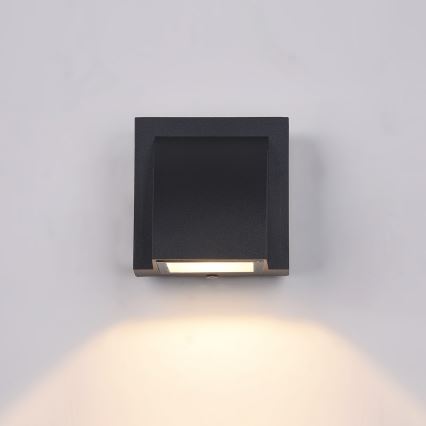 ITALUX - LED Kinkiet zewnętrzny EDGAR LED/3W/230V IP54 3000K czarne