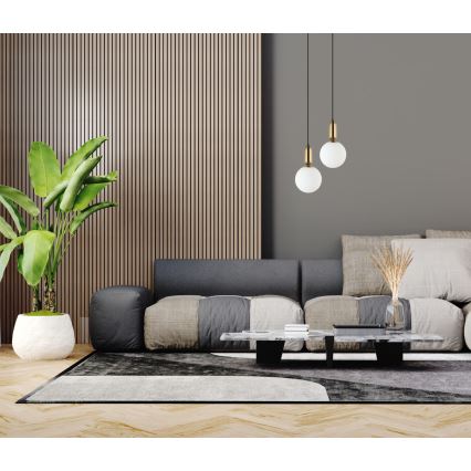 ITALUX - Lampa wisząca na linkach ALDEVA 1xE27/40W/230V śr. 20 cm czarna/brąz