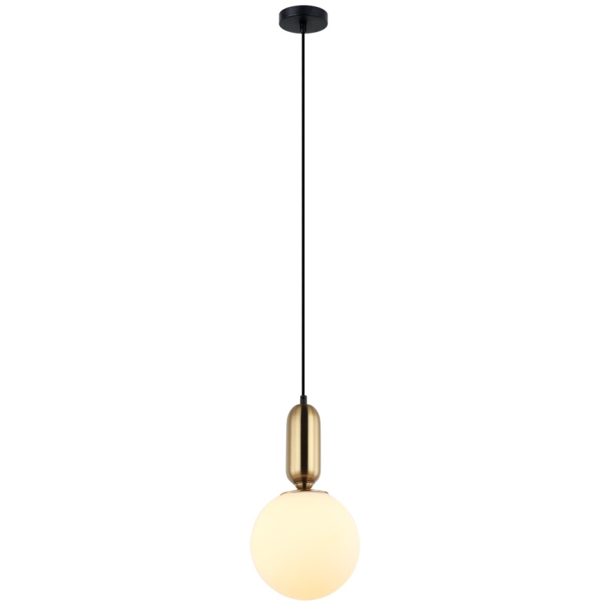 ITALUX - Żyrandol na lince ALDEVA 1xE27/40W/230V śr. 20 cm czarny/brązowy