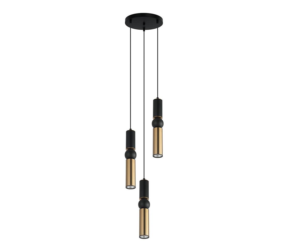 PND-14290-3-BK-BRO - Żyrandol na lince ISIDORA 3xGU10/25W/230V czarny/brąz