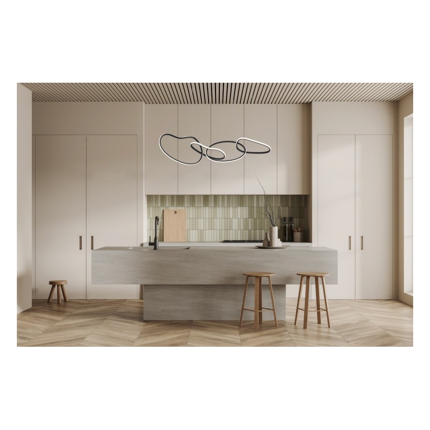 ITALUX - LED żyrandol na lince FONTE LED/60W/230V 3000/4000/6000K czarny