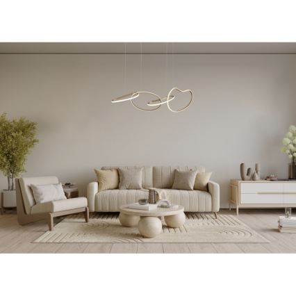 ITALUX - Lampa wisząca na linkach FONTE LED/60W/230V 3000/4000/6000K złota